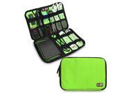 BUBM Large Green Electronics Accessories Carry On Bag Cable Organizer USB Drive Shuttle Hard Drive Case