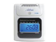 Aibao Electronic Time Record Attendance Machine Two Color Printing Punch Time Clock with 50 Cards White