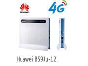 Huawei B593u 12 4G LTE Wireless CPE Router Gateway 100Mbps WiFi Hotspot White