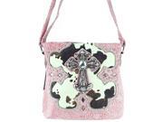 CHF 1115 Concealed Carry Rhinestone Studded Cross Messenger Bag