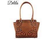 LEA 6014 Delila 100% Genuine Leather Tooled Collection Brown