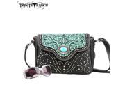 TR14 8395 Montana West Trinity Ranch Tooled Design Handbag Turquoise