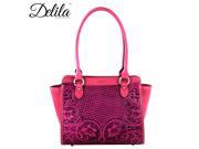 LEA 6014 Delila 100% Genuine Leather Tooled Collection Hot Pink