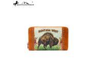 MW275 W003 Montana West Western Buffalo Collection Wallet Brown
