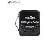 DC004 OT Montana West Leather Tooled Collection Bible Cover Black