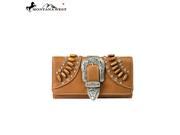 MW165 W003 Montana West Buckle Design Collection Walletr Brown