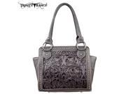 TR18 L8250 Montana West Trinity Ranch Tooled Design Collection Handbag Black