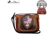 US03G 8287 Montana West American Pride Handbag Brown
