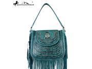 MW197 8291 Montana West Fringe Collection Handbag Turquoise