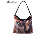 MW153 121 Montana West Horse Art Handbag Laurie Prindle Collection Coffee
