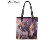 MW153 8281 Montana West Horse Art Handbag Laurie Prindle Collection Coffee