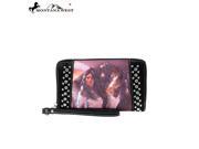 MW170 W003 Montana West Horse Art Wallet Laurie prindle Collection Black