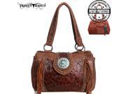 TR04G 8246A Montana West Trinity Ranch Tooled Design Concealed Handbag Collection Brown