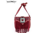 TR30 8287 Montana West Trinity Ranch Fringe Design Handbag Red