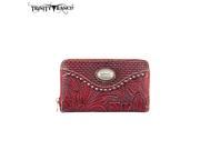 TR26 W003 Montana West Trinity Ranch Tooled Design Wallet Red