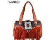 TR30 8247 Montana West Trinity Ranch Fringe Design Handbag Brown