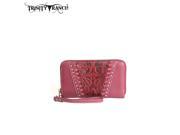 TR12 W003 Montana West Trinity Ranch Tooled Design Wallet Red