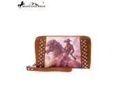 MW154 W003 Montana West Horse Art Collection Wallet Brown