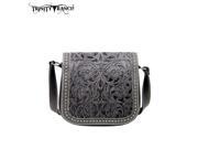 TR18 L8287 Montana West Trinity Ranch Tooled Design Collection Messenger Bag Black