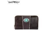 TR17W003 Trinity Ranch Cowhide Collection Wallet Coffee