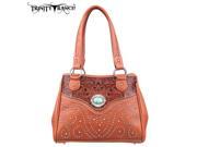 TR14 8036 Montana West Trinity Ranch Tooled Design Handbag Brown
