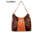 TR17 8284 Trinity Ranch Cowhide Collection Handbag Brown
