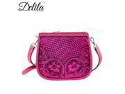 LEA 6015 Delila 100% Genuine Leather Tooled Collection Hot Pink
