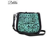 LEA 6018 Delila 100% Genuine Leather Tooled Collection Turquoise