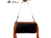 RLC L011 Montana West 100% Real Leather Clutch Brown