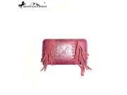 MW124 W003 Montana West Tooled With Fringe Design Wallet Red