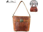 MW167G 916 Montana West Concho Collection Messenger Bag Brown