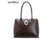TR11 L8564 Montana West Trinity Ranch Tooled Design Handbag