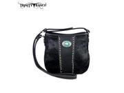 TR17 8360 Trinity Ranch Cowhide Collection Handbag Black