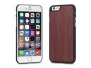 Cover Up WoodBack Real Wood Matte Black Case for iPhone 6 Purpleheart