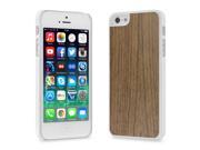 Cover Up WoodBack Real Wood Matte White Case for iPhone 5 5s Walnut
