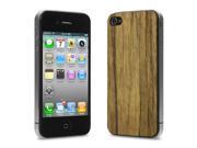 Cover Up WoodBack Real Wood Skin for iPhone 4 4s Black Limba
