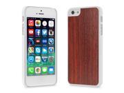Cover Up WoodBack Real Wood Matte White Case for iPhone 5 5s Padauk