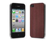 Cover Up WoodBack Real Wood Skin for iPhone 4 4s Purpleheart