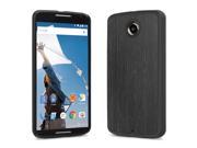 Cover Up WoodBack Real Wood Snap Case for Google Nexus 6 Blackened Ash