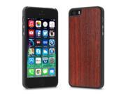 Cover Up WoodBack Real Wood Matte Black Case for iPhone 5 5s Padauk