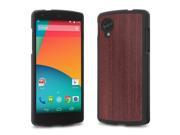Cover Up WoodBack Real Wood Snap Case for Google Nexus 5 Purpleheart