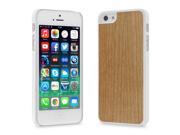 Cover Up WoodBack Real Wood Matte White Case for iPhone 5 5s Cherry