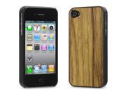 Cover Up WoodBack Real Wood Snap Case for iPhone 4 4s Black Limba