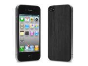 Cover Up WoodBack Real Wood Skin for iPhone 4 4s Blackened Ash