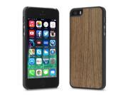 Cover Up WoodBack Real Wood Matte Black Case for iPhone 5 5s Walnut