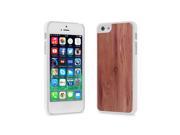 Cover Up WoodBack Real Wood Matte White Case for iPhone 5 5s Cedar