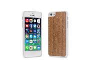 Cover Up WoodBack Real Wood Matte White Case for iPhone 5 5s Mahogany