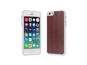 Cover Up WoodBack Real Wood Matte White Case for iPhone 5 5s Purpleheart