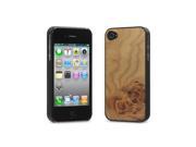 Cover Up WoodBack Real Wood Snap Case for iPhone 4 4s Carpathian Elm Burl