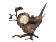 Limited Edition Hot Cast Bronze Pheasant Clock